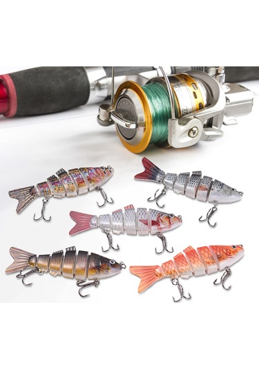 Yuntech01 Tomshoo 6 Bölmeli Gerçekçi Yüzme Hareketli 10cm 16g Sazan Yem Oltası