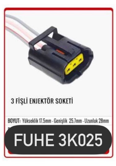Fhe 3k025 3 Fişli Enjektör Soketi