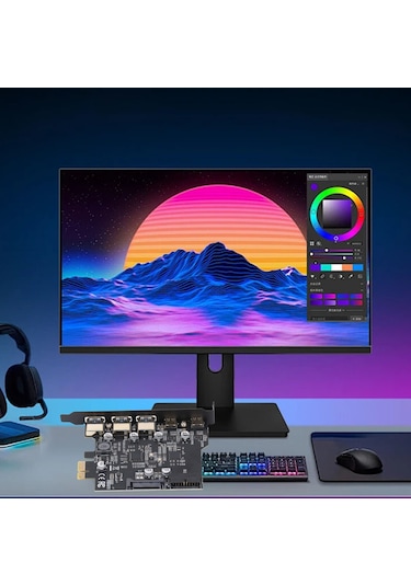 Xindoker Masaüstü Bilgisayarlar İçin Pcıe'den Usb 3.2'ye Genişletme Kartı - 5 Port 3x Usb-a, 2x Usb-c - 20 Gbps Transfer Hızı - Windows Ve Linux Desteği