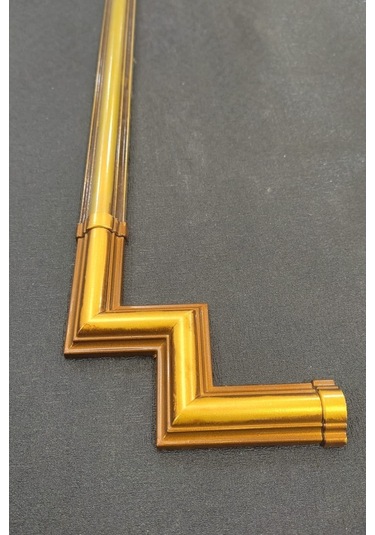 Kahve Eskitme 2,5 Cm Çıta Uyumlu Dekoratif M Köşe Motifi