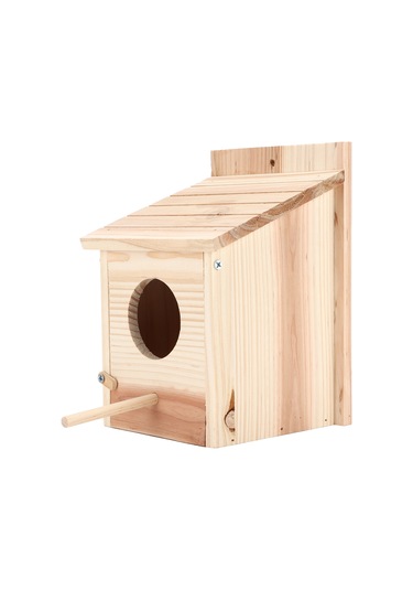 Ruicoo Doğal Odun Kuş Yuvası, Yağmurlardan Koruma, Kolay Kurulum, Kuşların Konforlu Ve Güvenli Yuva Alanı Sağlar