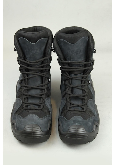 Pars Power Long Outdoor Tactical Hakiki Deri Su İtici Özellikli Askeri&polis Özel Harekat Botu-10984-Siyah Nubuk Siyah