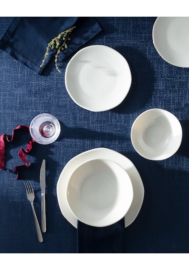 Madame Coco Collin 6 Kişilik 24 Parça Yemek Takımı - Beyaz Beyaz