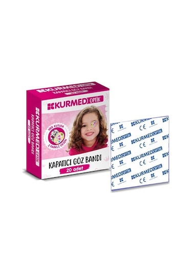 Kurmed Optik Kız Çocuk Göz Kapama Bandı 20 Adet
