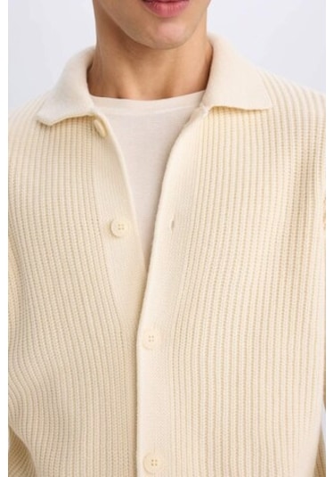 DeFacto Standart Fit Polo Yaka Düğmeli Triko Hırka E8397AX24CWER139