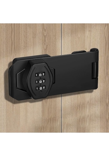 Besthome1 Anahtarsız Dolap Kapı Kilidi, Ofis Dosya Dolabı İçin Siyah, 10.1x4.1x2.3cm Boyutta