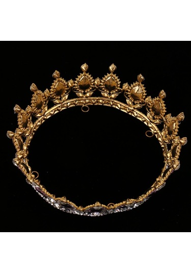 Suntek Barok Gelin Düğün Kraliçesi Kristal Su Damlası Taç