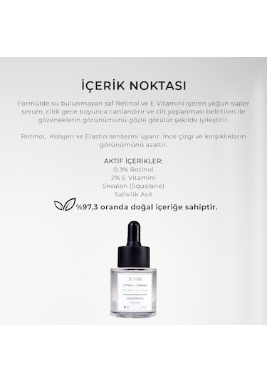 ﻿Ds V-Line Canlandırıcı Retinol Serum 30 ML