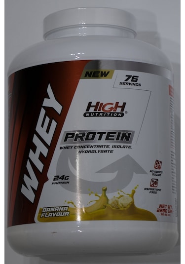 Whey Protein 2280 Gr Muz Aromalı Protein Tozu 24 Gram Protein