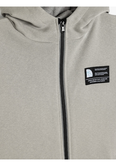 Koton Kapşonlu Yelek Cep Detaylı Fermuar Kapamalı Gri 5wkb30016tk Gri