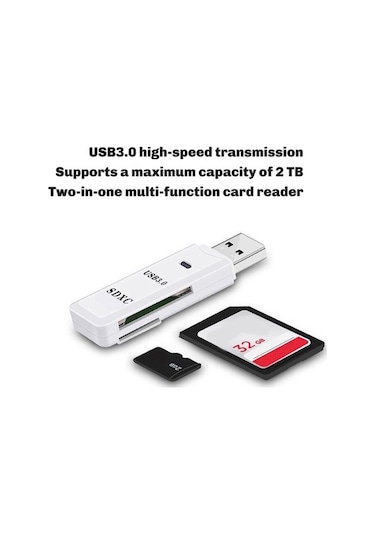 Ulzyvf Yüksek Veri Usb Tf Sd Okuyucu Kart İletimi Hızlı B Arada 3.0 2'si 1 İi