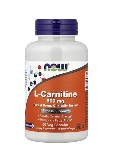 Now Foods L-carnitine Tartrate 500 Mg 60 Veg Capsules