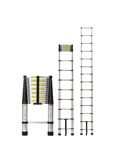Ebax 2,6 Mt 9 Basamaklı Uzayan Alüminyum Teleskopik Merdiven