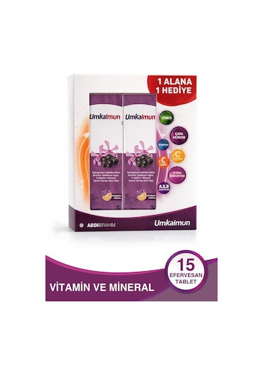 Umkaimun 15 Efervesan Tablet - 1+1 İkincisi Hediye