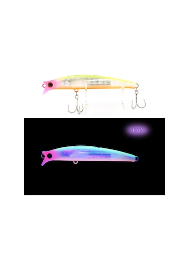 Ege Fish V Gaga 92mm 15.5 Gr Maket Balık Uv Pink Sübye