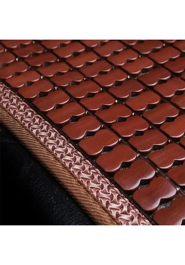 Polham 43x43 Cm Terletmez Bambu Koltuk Minderi, Oto Koltuk, Ofis Koltuğu İçin Terlezmez Yapışmaz Minder