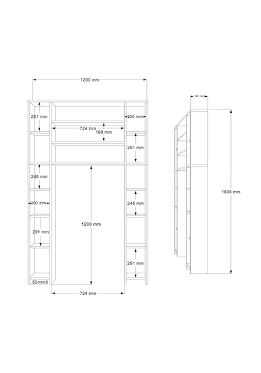 Robin Home Opal Çok Amaçlı Tuvalet Banyo Dolabı Kapaklı Rafı Beyaz