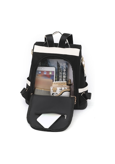 Mufunye Kadınlar İçin Antiçalma Çift Omuzlu Sırt Çantası, Büyük Kapasiteli Seyahat Çantası, Reçine Dış Malzeme, Fermuar Kapanma, Gizli Cep İle Çok Renkli