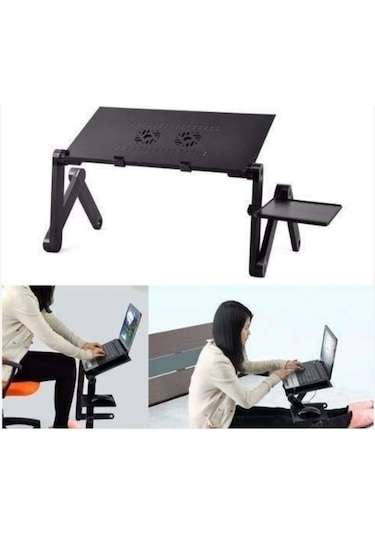 Laptop Yatak Sehpası Portatif Katlanabilir Laptop Sehpası Notebook Sehpası Mouse Pad'li
