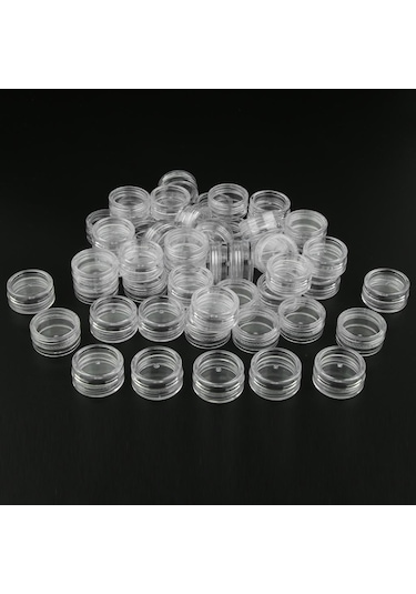 Suntek 50 Parça 3g Plastik Pot Kavanoz Losyon Krem Örnek Boş