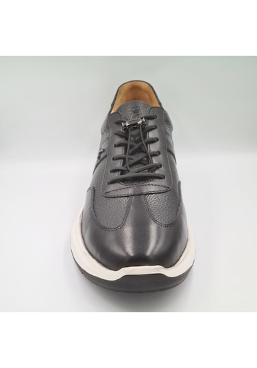Libero 5223 Siyah Hakiki Deri Eva Taban Erkek Deri Sneaker Siyah