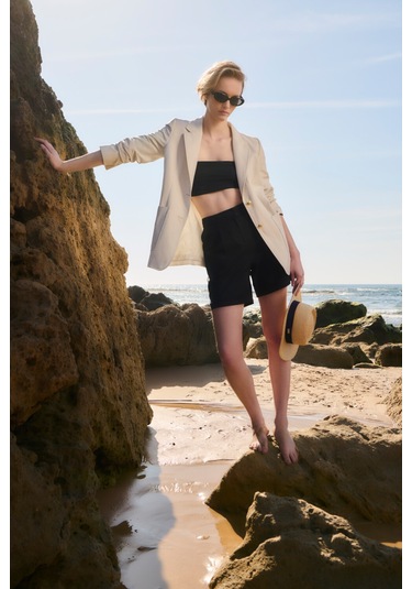 Barbour Lily Hasır Şapka Be11 Natural/navy Bej