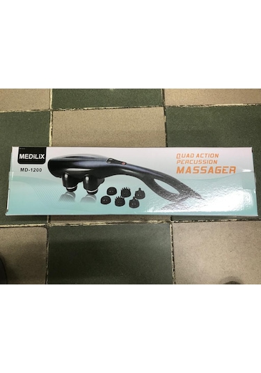 Medilix 4 Başlıklı Masaj Aleti Siyah