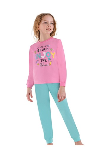 Ersoy 740u Kız Çocuk Uzun Kollu Pijama Takımı-pembe Pembe
