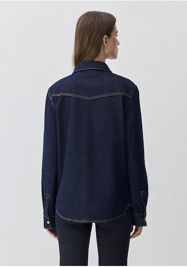 Mavi - Angela Classic Denim Rinse Jean Gömlek 1210819-90120 Lacivert