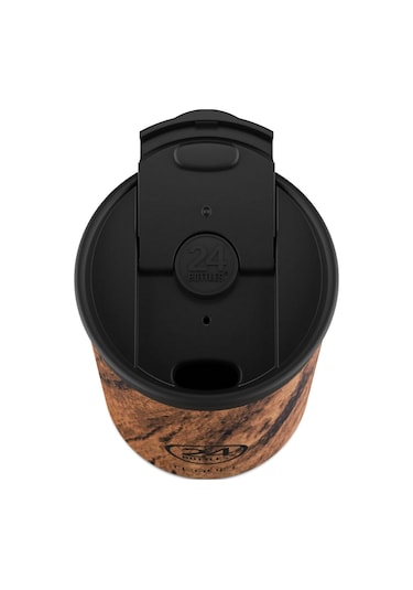 Travel Tumbler Sequoia Wood Paslanmaz Çelik Termos Bardak 350 Ml Kahverengi