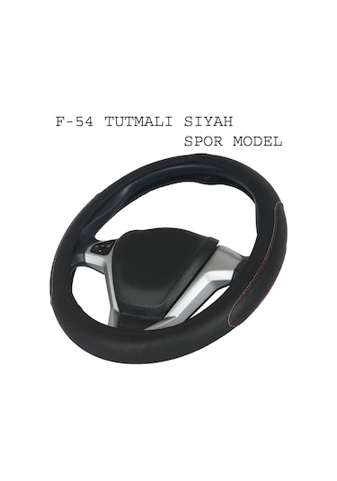 Geçmeli Deri Direksiyon Kılıfı Tutmalı Spor Model