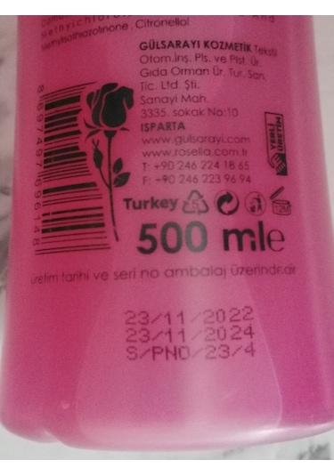 Rosella Gül Şampuanı 500 ML