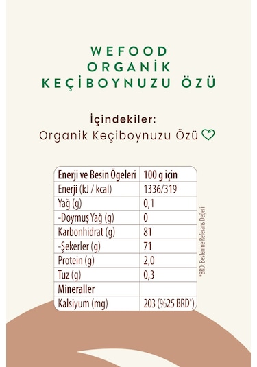 Organik Keçiboynuzu Özü 315 Gr 2'li 315 G