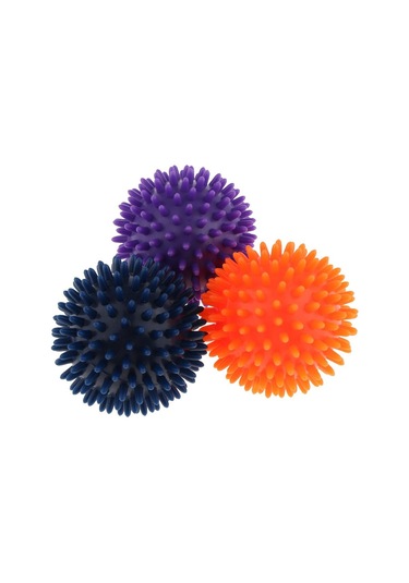 Suntek Masaj Topu Vücut Dikenli Tetik Nokta Akupunktur 8cm Mor Çok Renkli