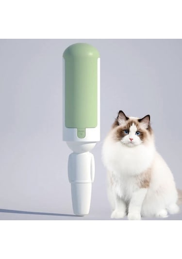 Hangfox Beyaz Plastik Otomatik Kedi Köpek Tüy Temizleyici, Çift Taraflı Tekrarlı Koltuk Halı Giyim Tüy Alıcı Beyaz