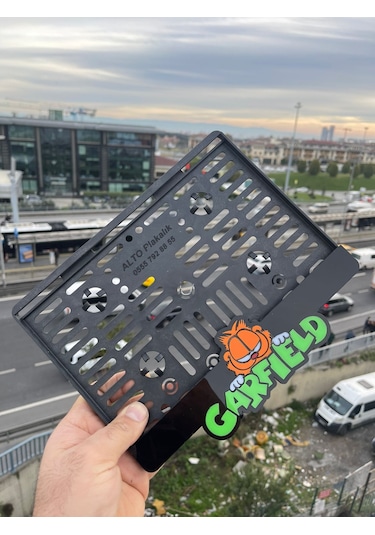 Garlfield Özel Tasarım Pleksi Motosiklet Plakalık Yeşil