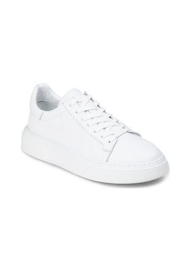 Deery Erkek Hakiki Deri Beyaz Sneaker Ayakkabı - 04651mbyze01