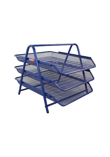 Bigpoint Evrak Rafı Metal 3 Lü Bp413-35 Mavi
