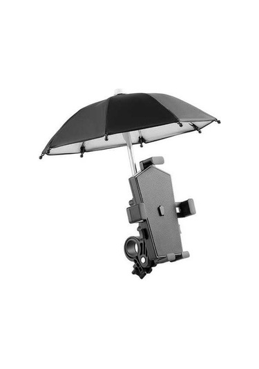 Tongxida Suntek Motosiklet Telefon Tutacak Siyah Şemsiyeli, Motosiklet İçin Uygun