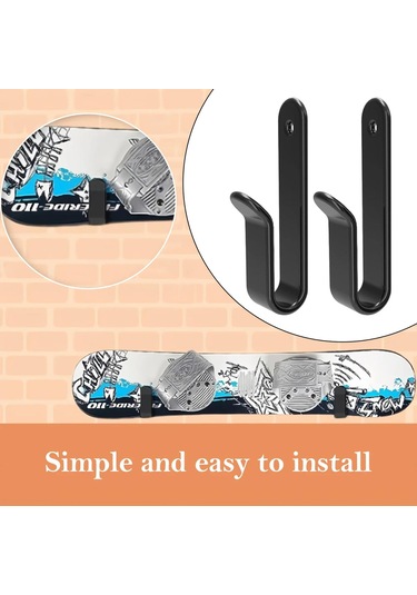 Dolıty Snowboard Raf Ekran Askı Wakeboard Tutucu Taşınabilir Siyah