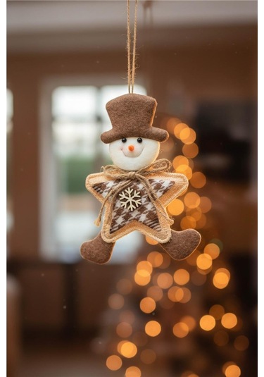 Yılbaşı Ağaç Süsleri Koleksiyonu- Kardan Adam Şapkalı Ağaç Süsü