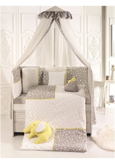 Pierre Cardin Smiley Stars Gray-Yellow Uyku Seti 75x130 Cm