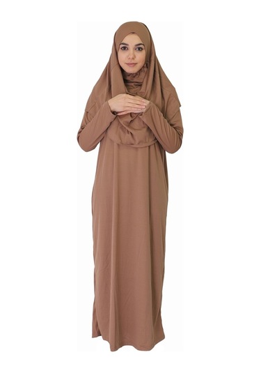 Sütlükahve Fermuarsız Namaz Elbisesi Çok Renkli