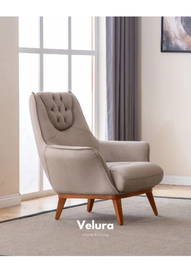 Berra Berjer & Tekli Koltuk - Koyu Krem Koyu Krem