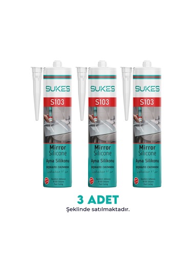 Sukes Ayna Silikonu 310 Ml 3 Lü Paket