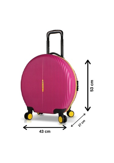 My Valice Bubble Abs Yuvarlak Valiz Fuşya