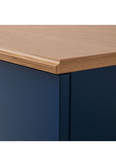 Büfe, Derinlik: 37.5 Cm Yükseklik: 90 Cm Genişlik: 120 Cm Depolama Ve Organizasyon Vitrin Mavi-siyah Mavi