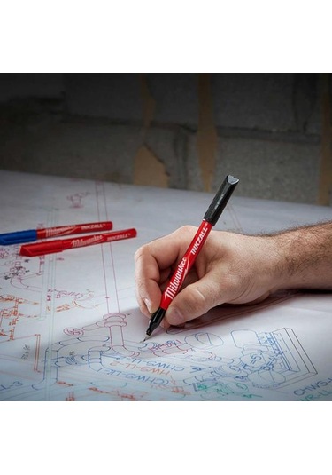 Milwauke Inkzall Ince Uçlu Siyah Mavi Kırmızı 4 Pr