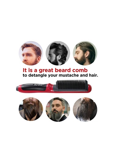 Suofeng Taşınabilir Lcd Ekranlı Isıtmalı Sakal Düzleştirici Tarak - İyon Teknolojili & Anti-statik