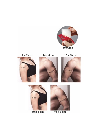 Enhavalı Atatürk Geçici Dövme Kına Şablonu 5'li